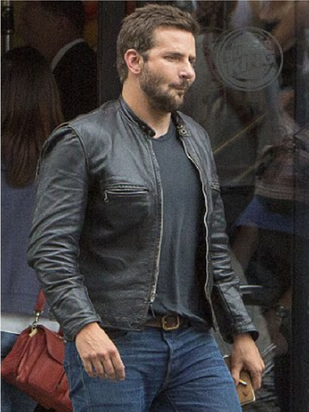 Bradley Cooper Burnt Leather Jacket Bay Perfect