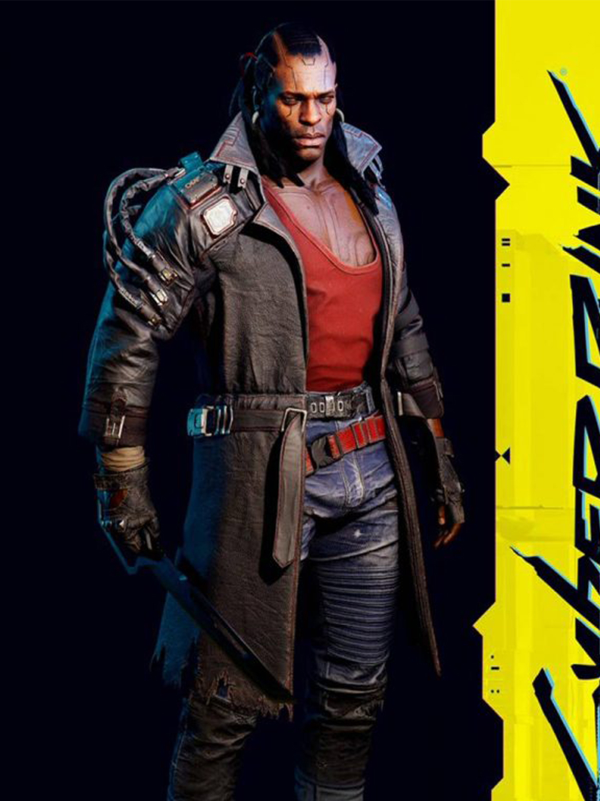 Cyberpunk 2077 Game Placide Leather Coat Bay Perfect   CYBERPUNK 2077 GAME PLACIDE COAT 