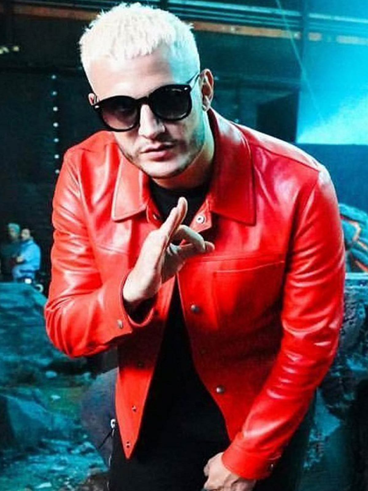 Dj Snake Taki Taki Red Leather Jacket Bay Perfect