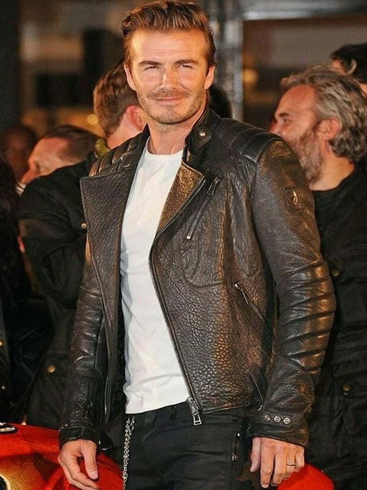 David Beckham Motorcycle Leather Jacket – Bay Perfect