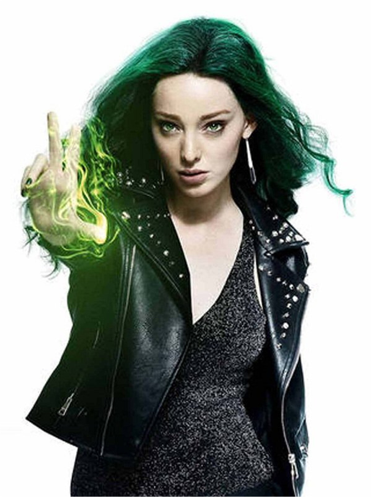 Emma Dumont The Gifted Studded Black Jacket – Bay Perfect