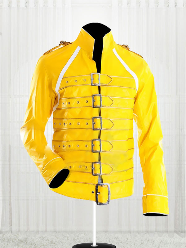 Singer Freddie Mercury Yellow Leather Jacket – Bay Perfect