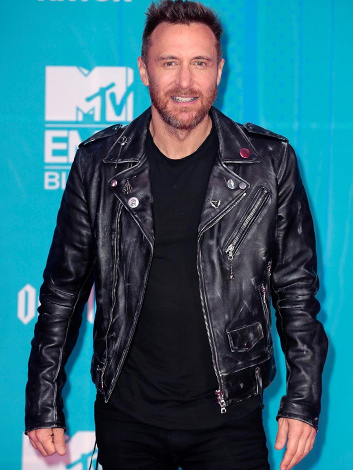 French DJ David Guetta Leather Jacket Bay Perfect