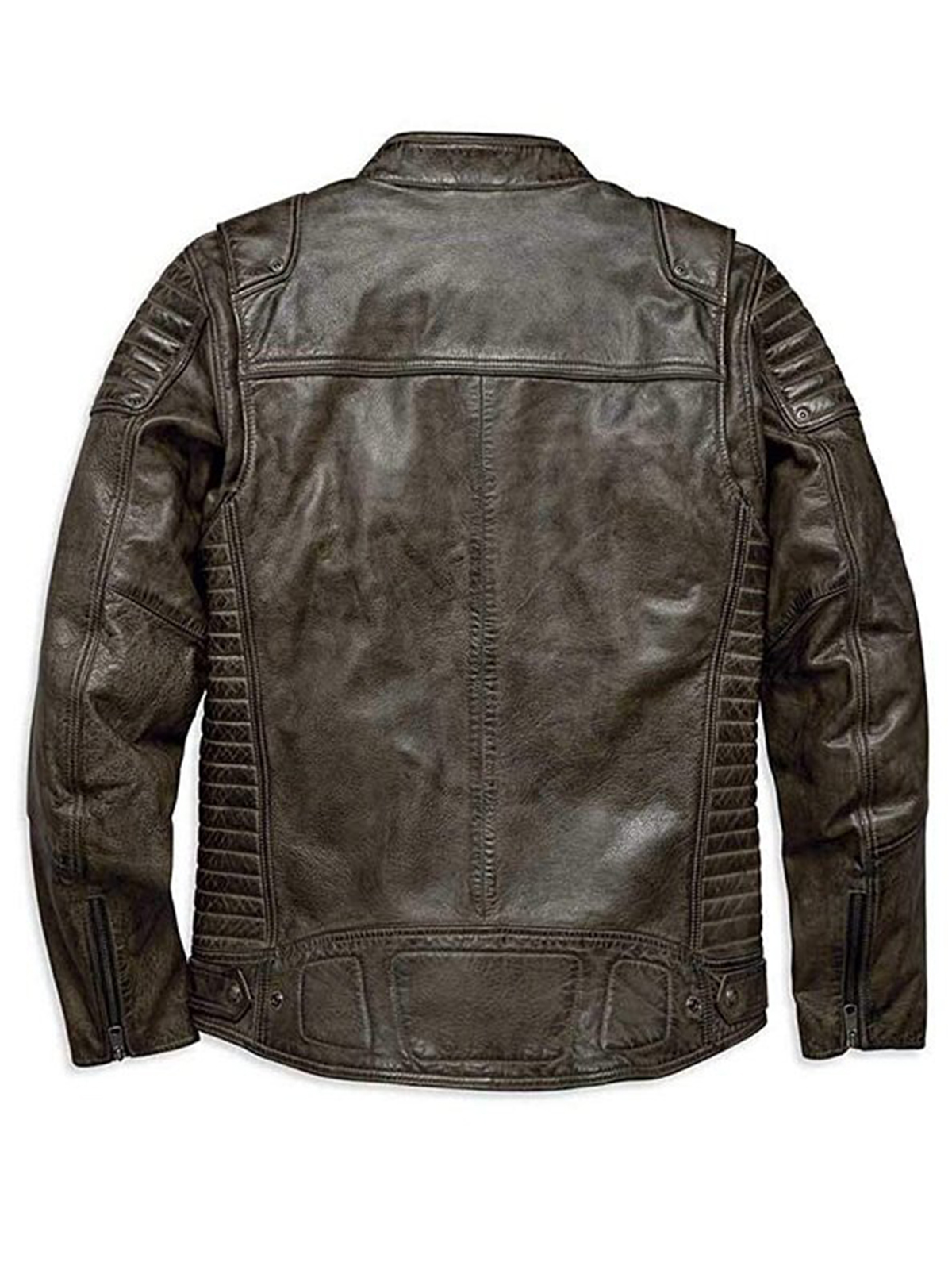 harley brown leather jacket