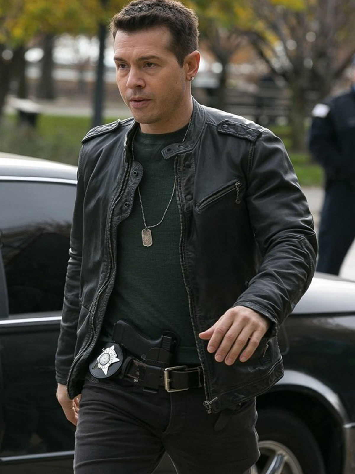 Jon Seda Chicago Pd Black Leather Jacket – Bay Perfect