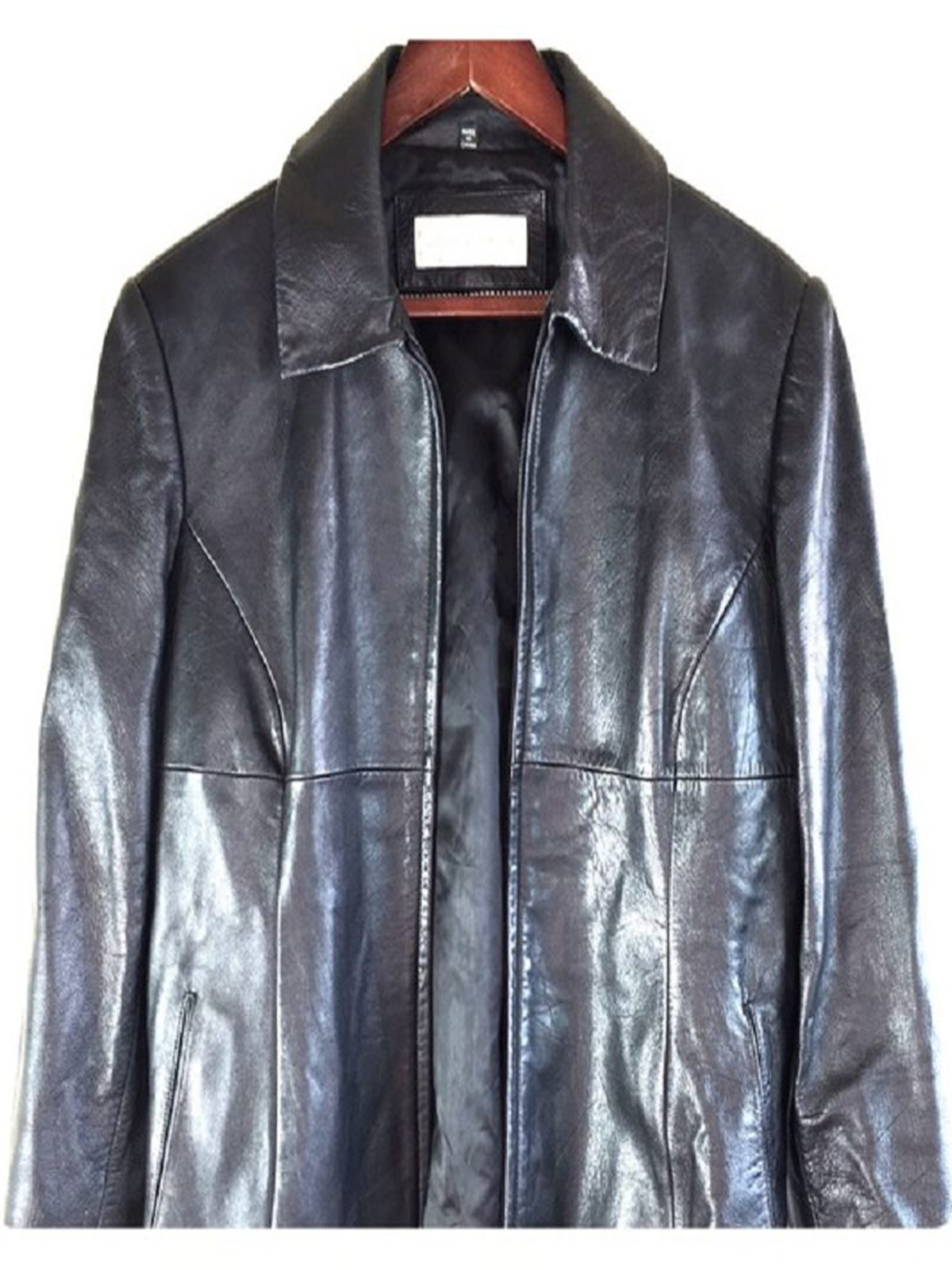 jones new york leather coat