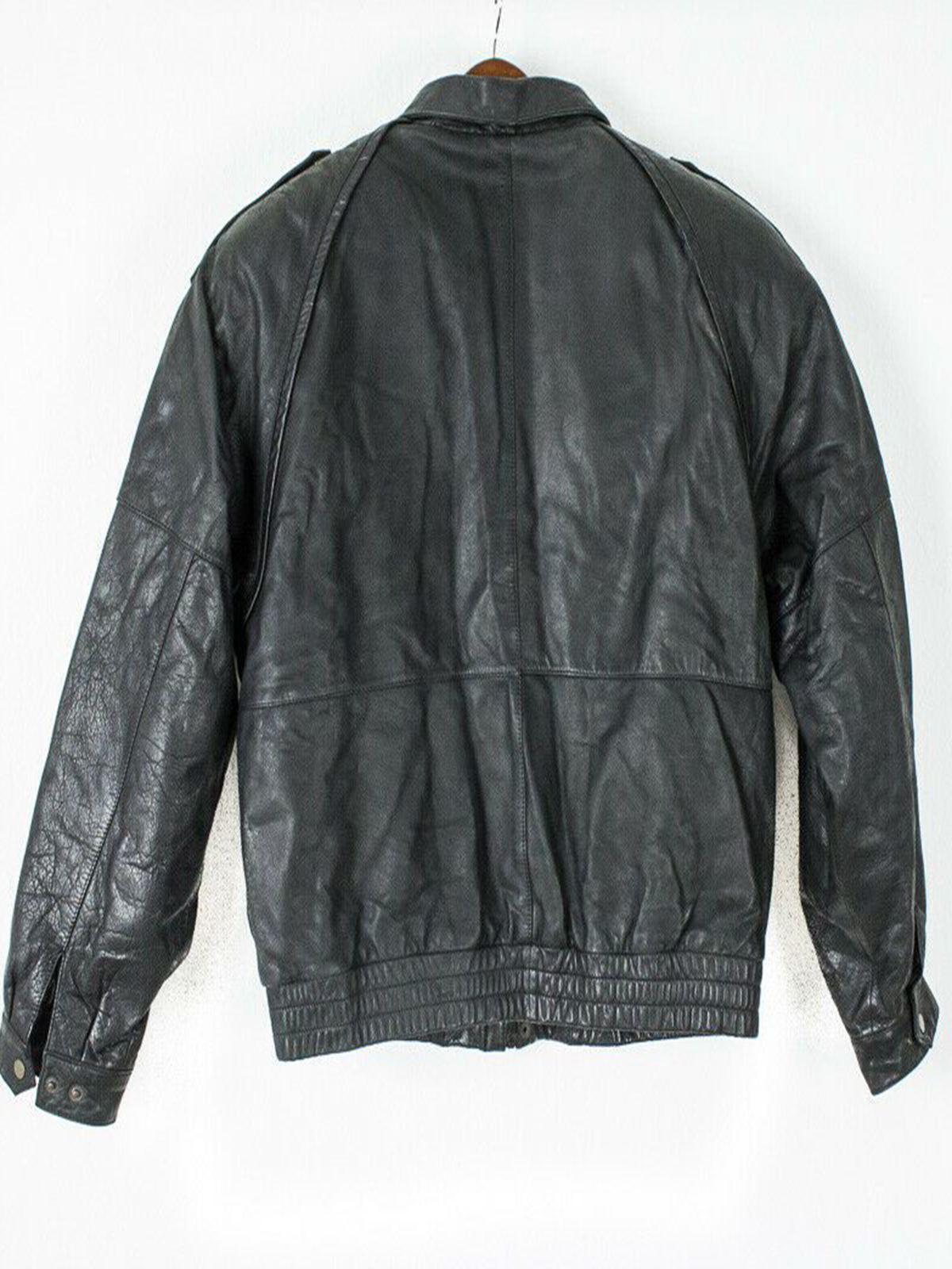 Joshua Ross Black Genuine Leather Bomber Jacket – Bay Perfect