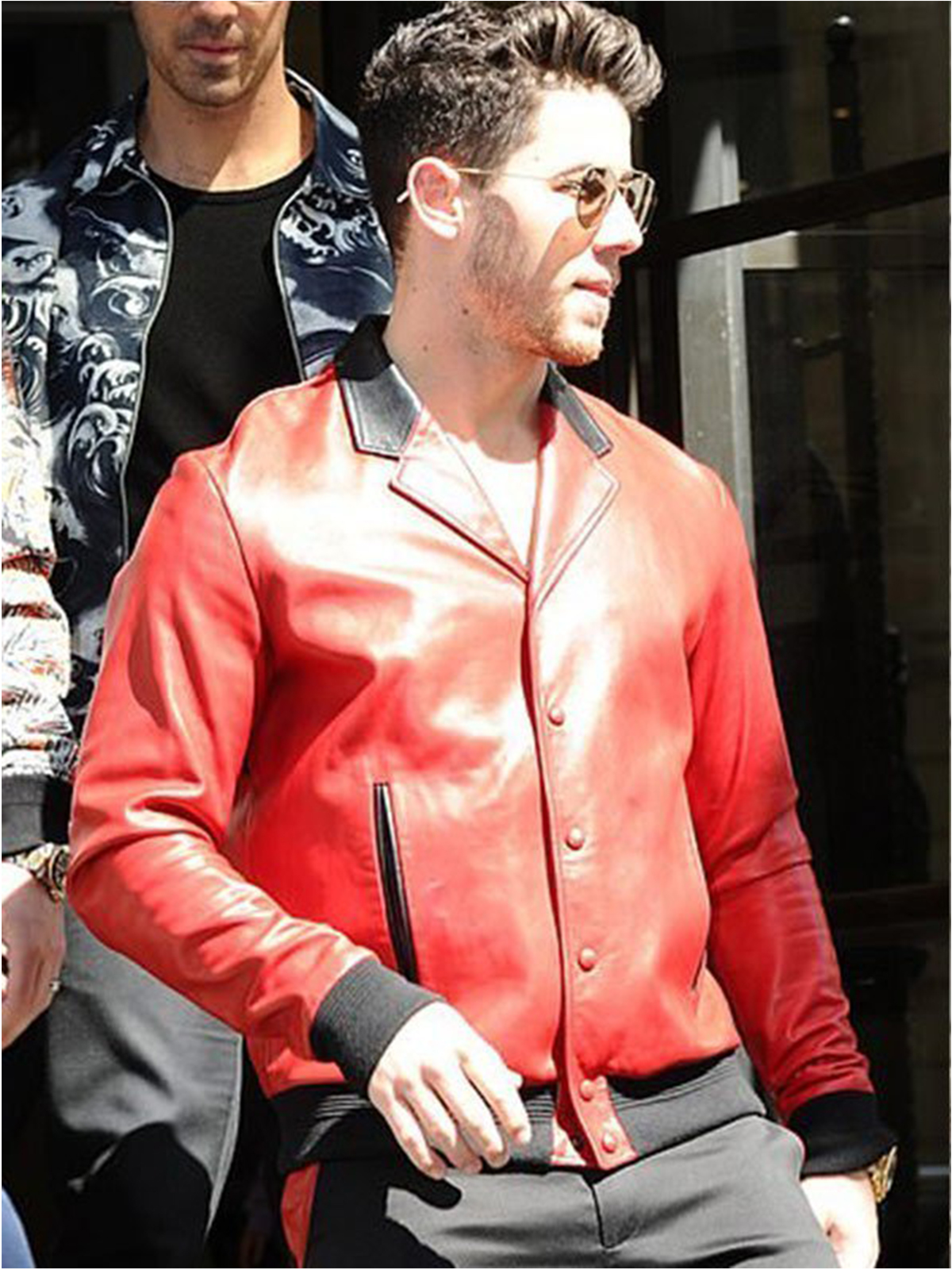 nick jonas red shirt