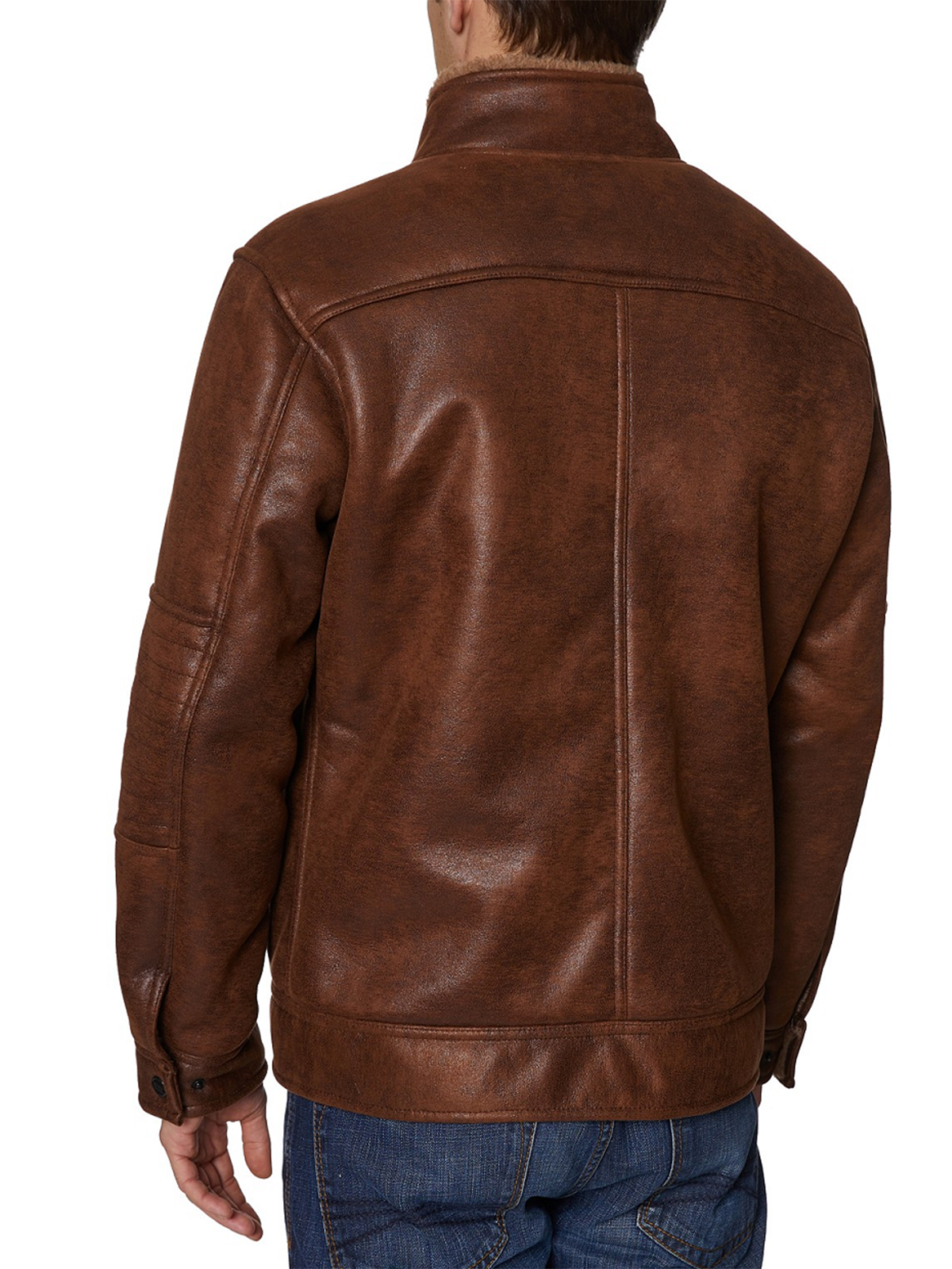 Men’s Buffalo David Bitton Shearling Leather Jacket – Bay Perfect