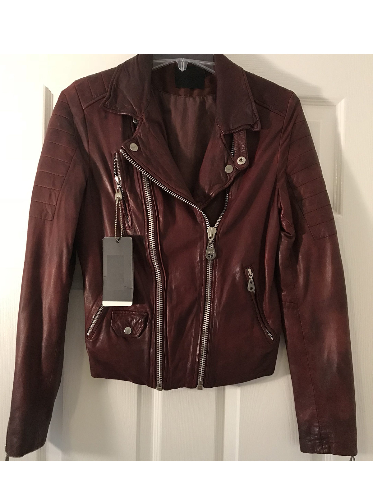 Men’s Wyoming Wine Leather Jacket – Bay Perfect