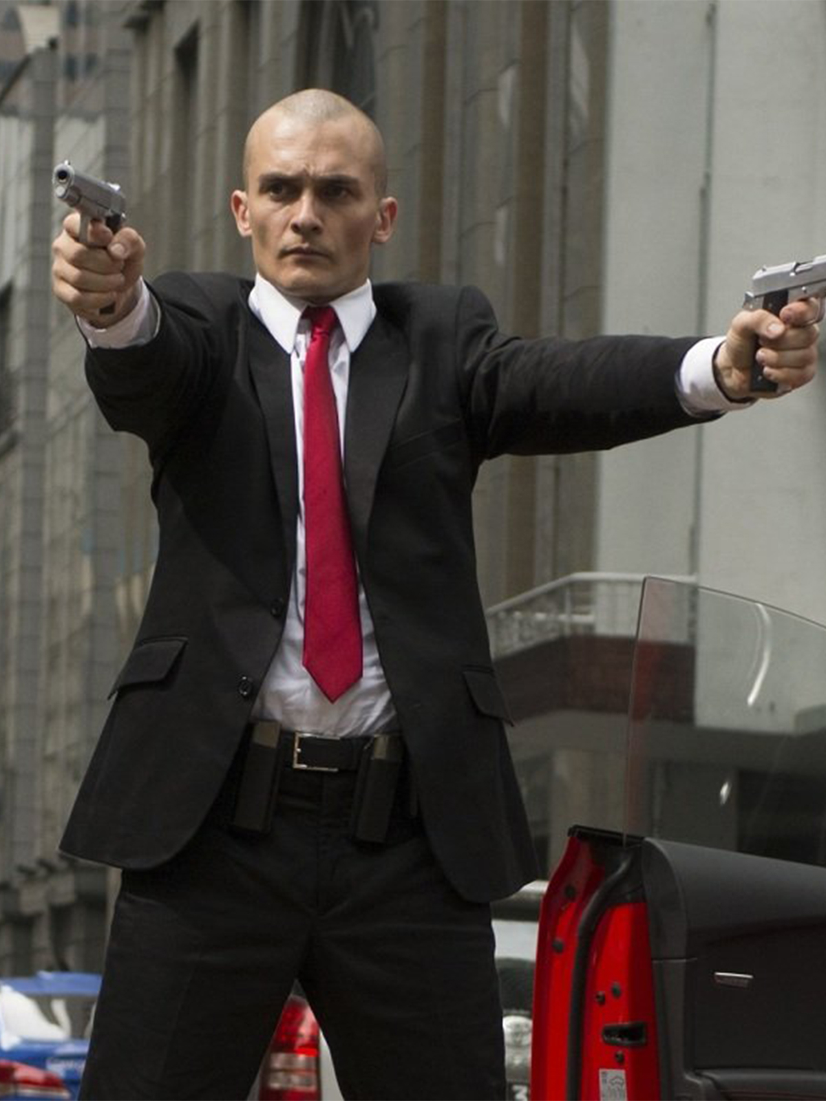 Rupert Friend Hitman Agent 47 Black Coat Bay Perfect