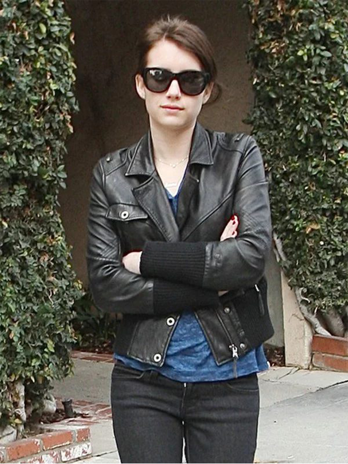 Singer Emma Rose Roberts Black Leather Jacket – Bay Perfect