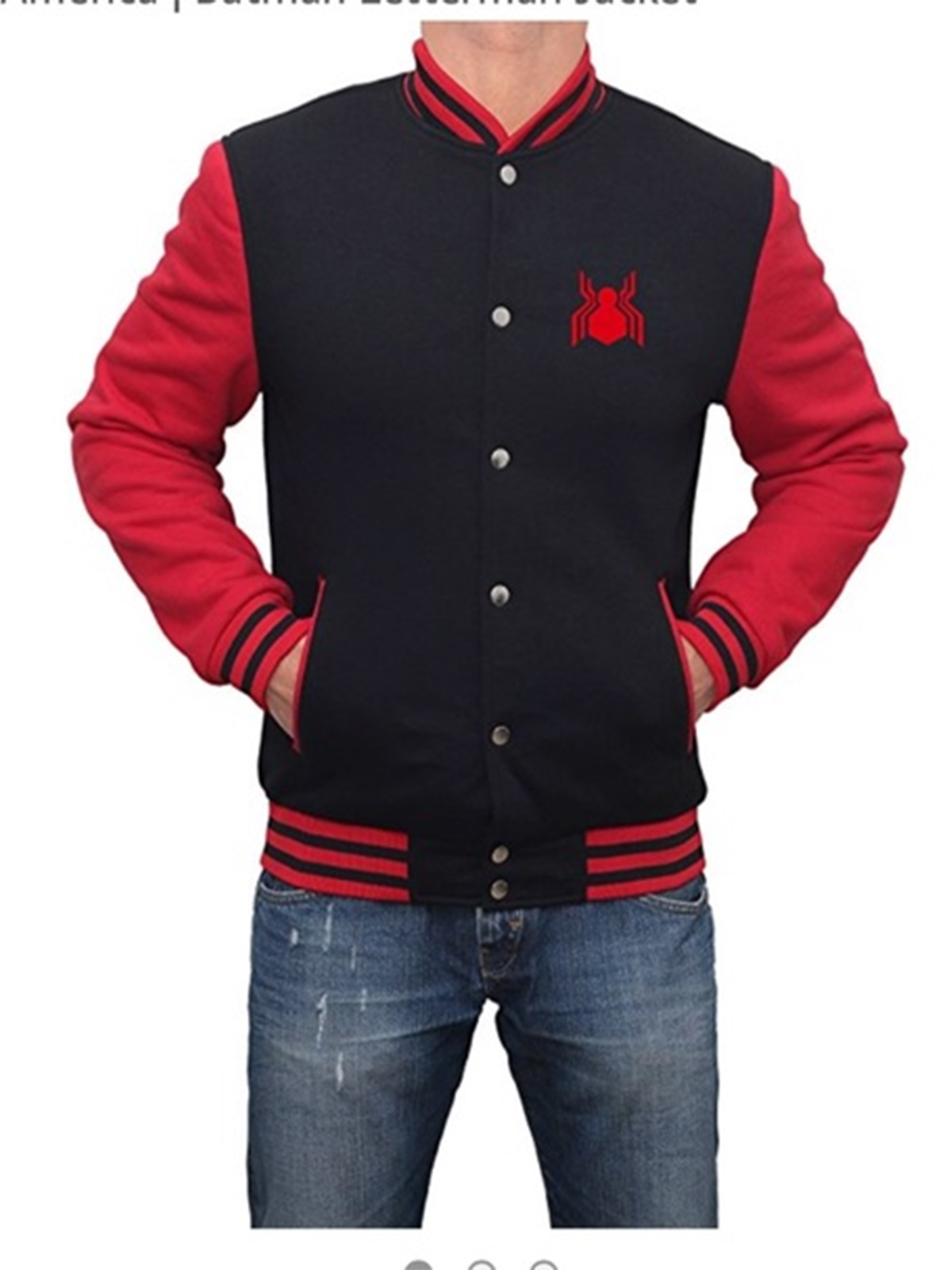 spiderman varsity jacket