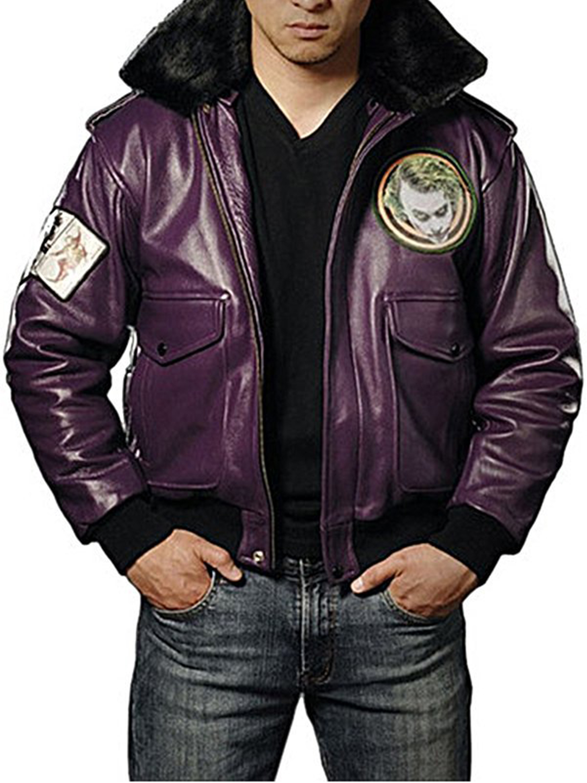 The Dark Knight Joker Cosplay Leather Jacket Bay Perfect