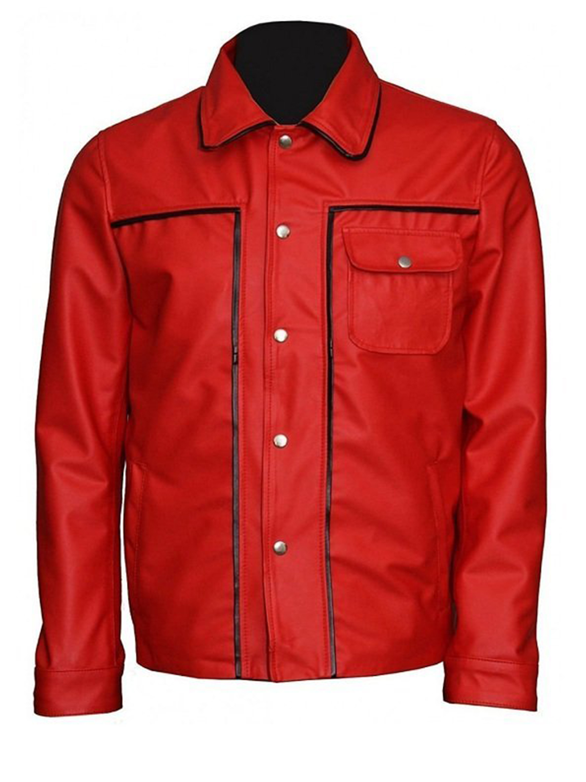 The King of Rock Elvis Presley Red Leather Jacket - Bay ...