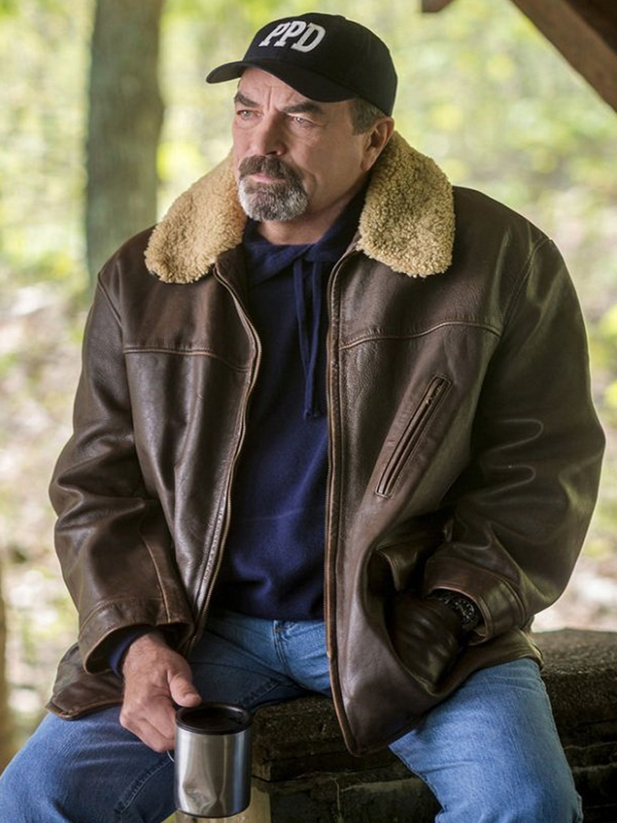 Tom Selleck Jesse Stone Fur Collar Leather Jacket – Bay Perfect