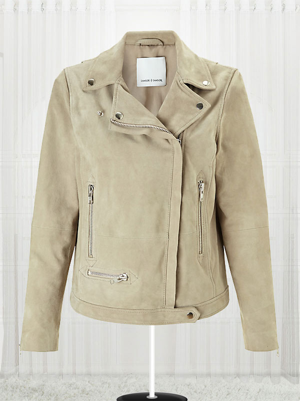 khaki motorcycle jacket