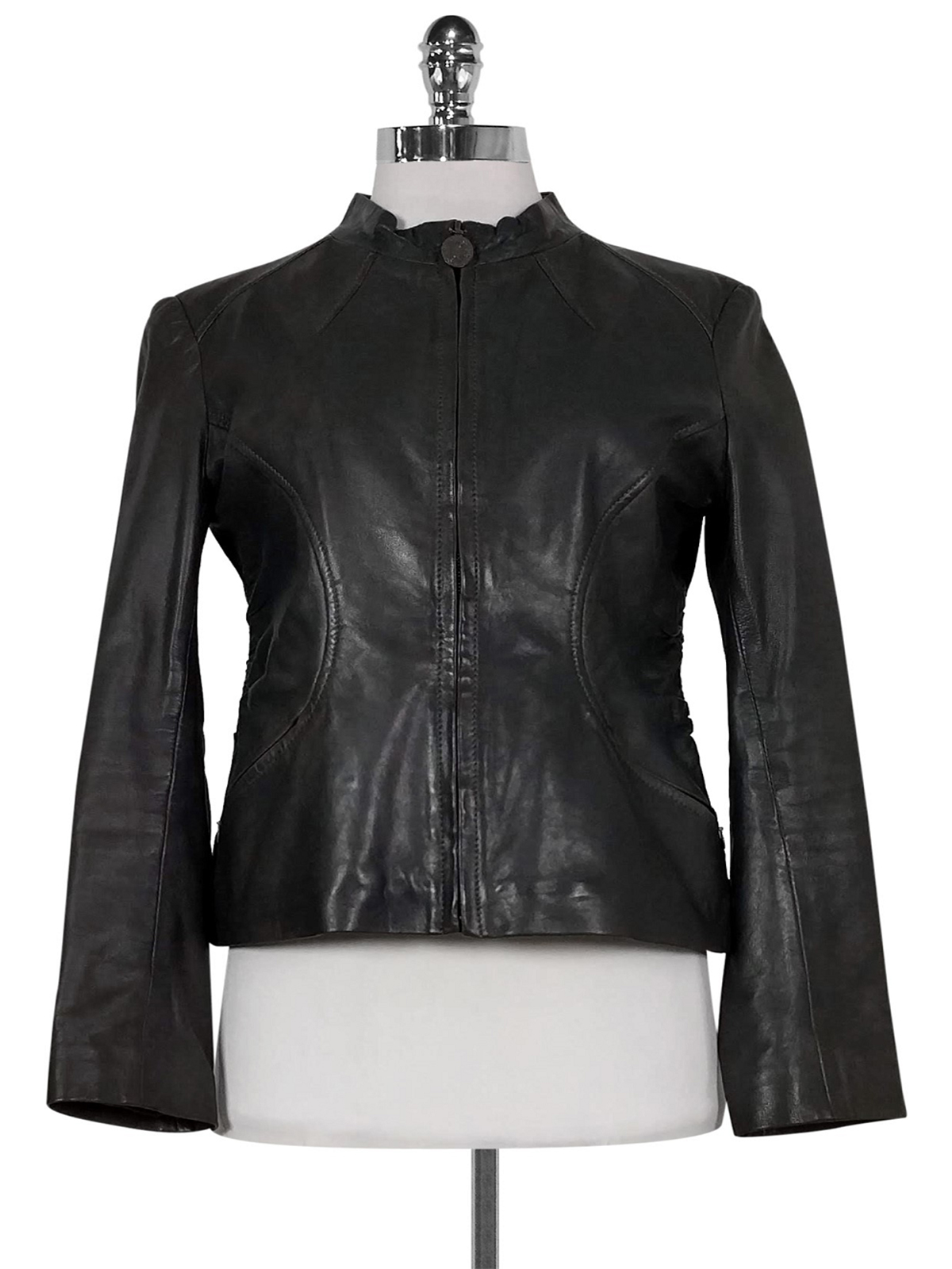 Women’s Elie Tahari Black Leather Jacket – Bay Perfect