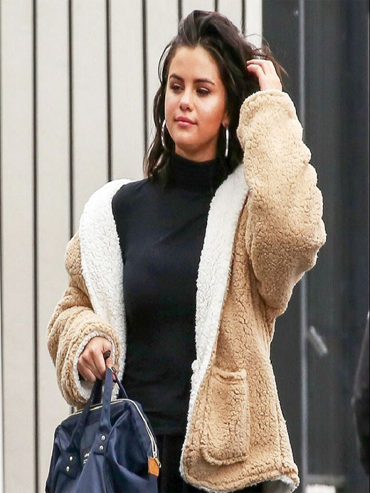 Selena Gomez Faux Fur Jacket – Bay Perfect