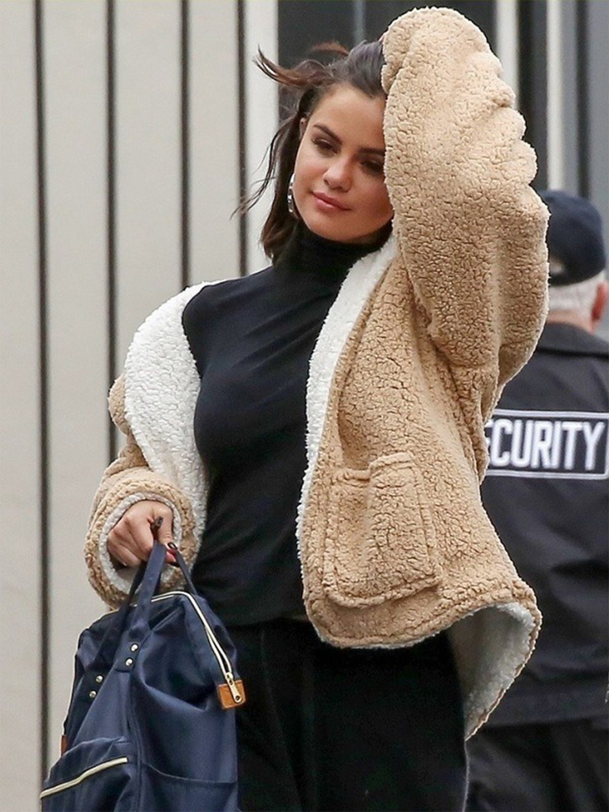 Selena Gomez Faux Fur Jacket – Bay Perfect