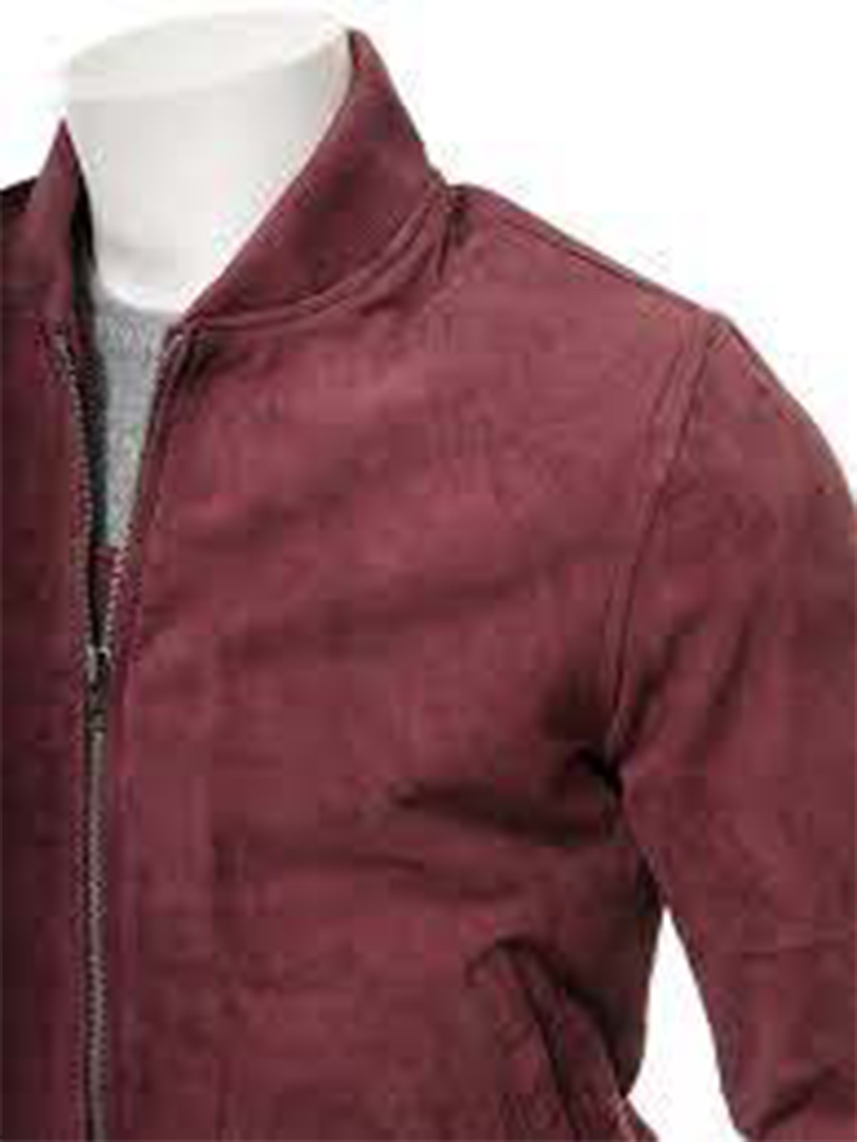 maroon suede bomber jacket