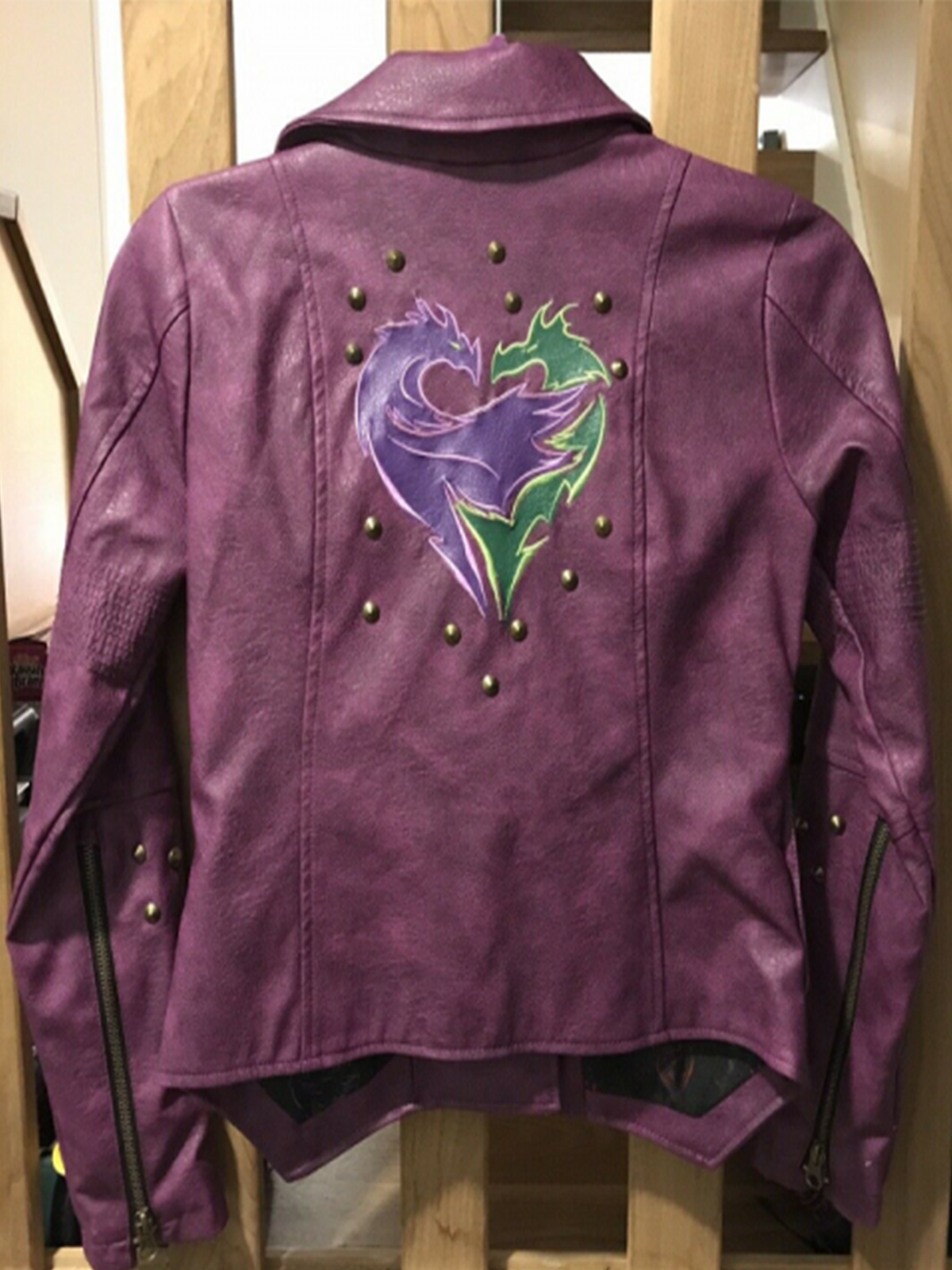 disney descendants faux leather jacket