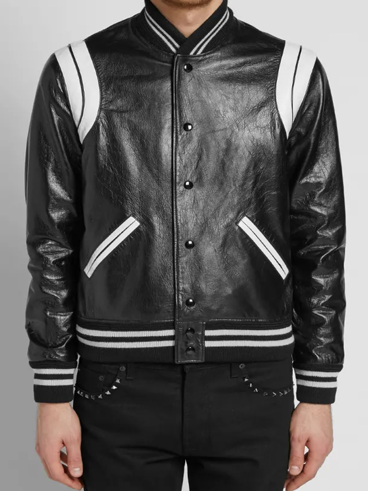 Mens Saint Laurent Teddy Leather Jacket – Bay Perfect