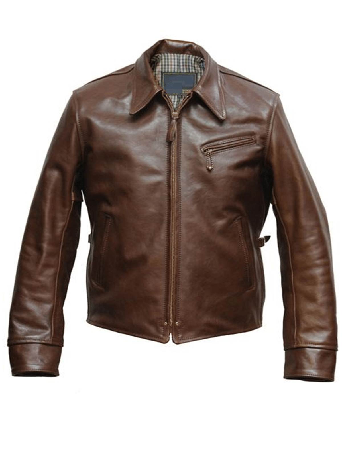 half belt leather jacket