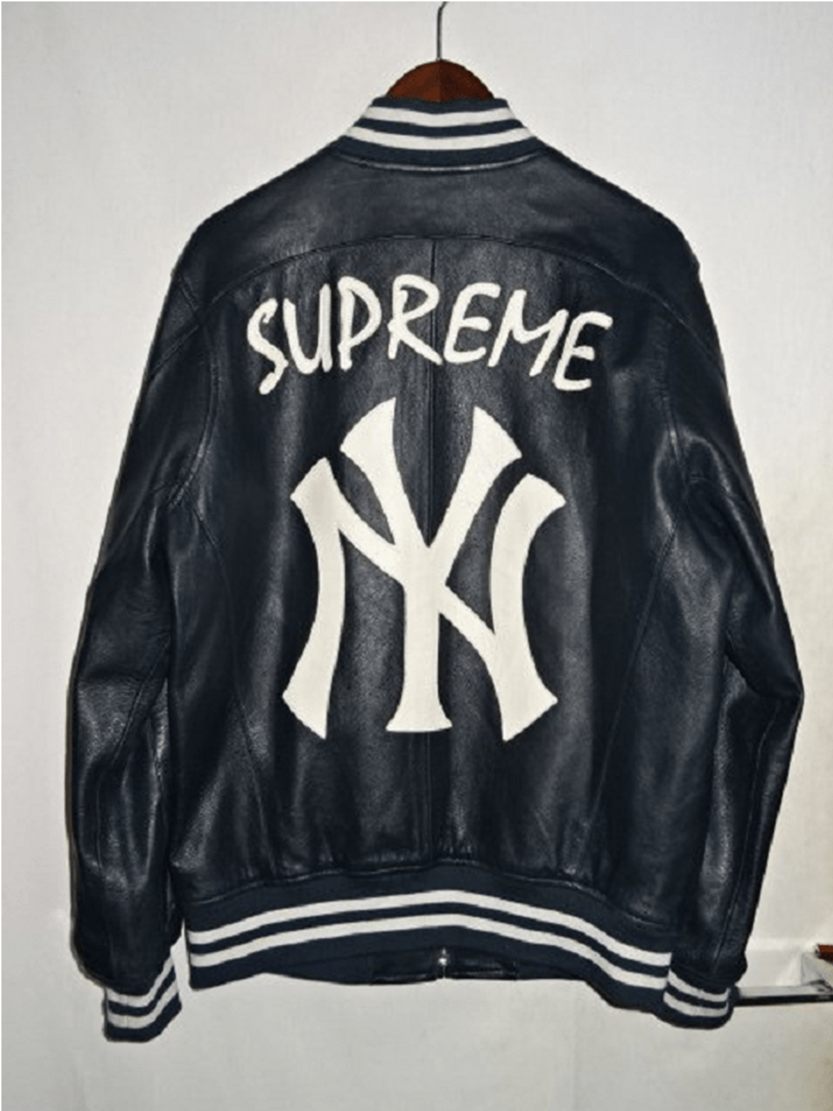 NY Yankees Supreme Leather Jacket - Oskar Jacket